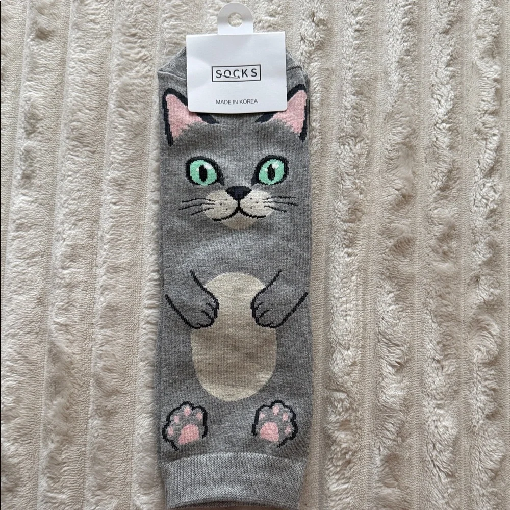 Cat Design Socks Set - Multicolor